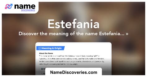 theestefania|Estefania Name Meaning, Origin, History, And。